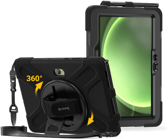 Crong Flip Cover Dauerhafte Schwarze (Galaxy Tab Active5 Pro)