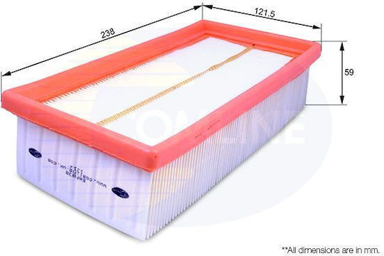 Air Filter Citroen C-Elysee 12- C3 12- C4 14- DS3 13-15/Opel Corsa F 19- Crossland 17-/Peugeot 2008 208 301 308 EAF838 EAF838-10267