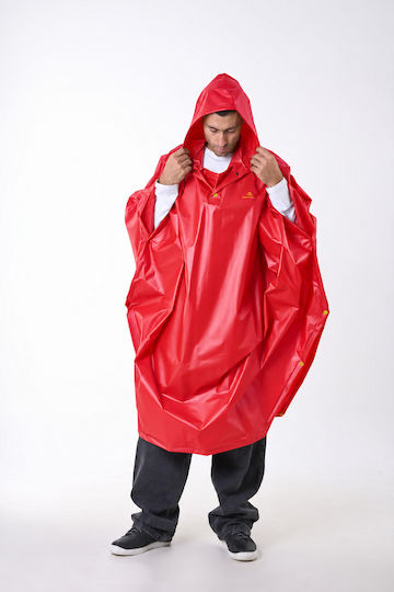 Anorak Jumper Wasserdichter und Winddichter Poncho Rot