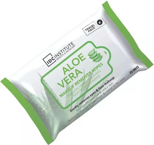 IDC Institute Aloe Vera Face Makeup Remover Wipes 20 Pieces