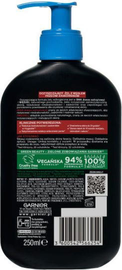 Garnier Pureactive Gel Καθαρισμού Προσώπου για Έλεγχο λιπαρότητας & Ενυδατική δράση 250ml