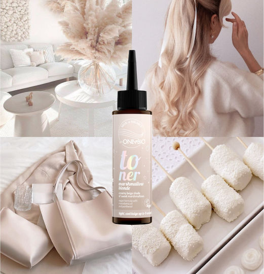 Hair Toner, Vegan, Ammonia-Free & Hydrogen Peroxide-Free, Marshmallow Blonde, Light Blonde/Beige Shade, 100ml