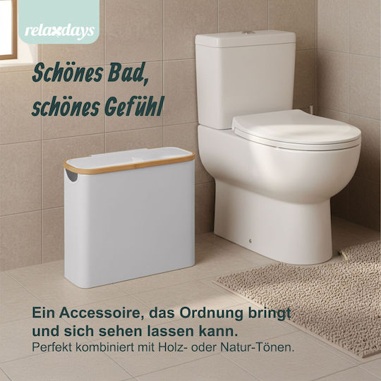 Relaxdays Floor Standing Plastic White Toilet Paper Holder 4052025854324