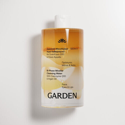 Garden Apă Micelară Bifazică Pentru Îndepărtarea Machiajului Rezistent La Apă Pentru Față, Ochi și Buze Cu Acțiune Hidratantă și Antioxidantă 520ml