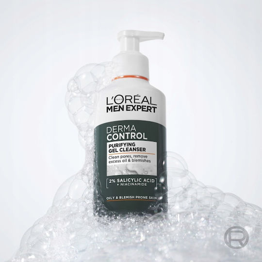 L'Oreal Paris Men Expert Derma Control Facial Cleansing Gel For Men Against Imperfections & Oil Control 260ml