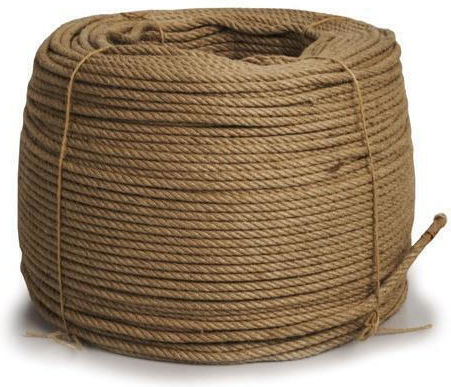 E-Sea Σχοινί Verdreht 6mm 1m Jute Vierstrang