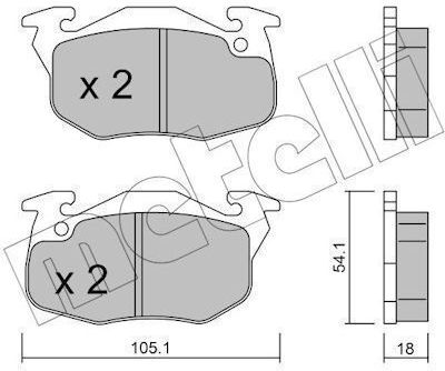 Plăcuțe Frână Față Citroen Saxo Peugeot 106 205 405 Renault 19 Cli 0395 199