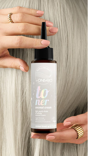 Hair Toner, Vegan, Ammonia-Free & Hydrogen Peroxide-Free, Coconut Cream, Light Pearl Shade, 100ml