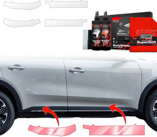 Grizzglass Protective Film Door Sills Grizzglass Bodyshield Fiat 600 2023-2025 4in1