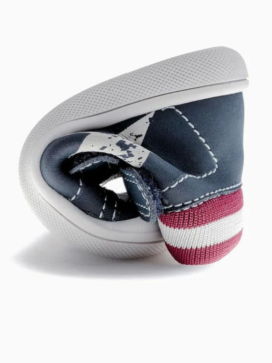 Kids High Sneakers with Hook & Loop Closure Blue