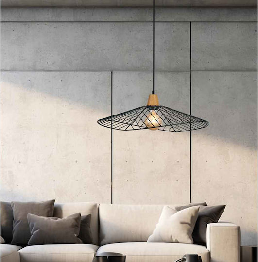 Viokef Kronos Κρεμαστό Φωτιστικό Μαύρο 50x150εκ. Viokef Kronos Κρεμαστό Φωτιστικό Μαύρο 50x150εκ.