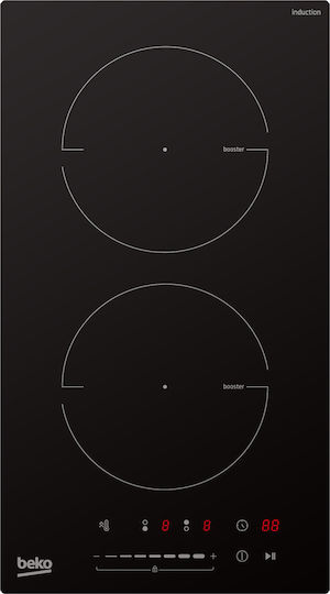 Beko Domino Ceramic Hob, Freestanding, with Lock Function, 30x51cm