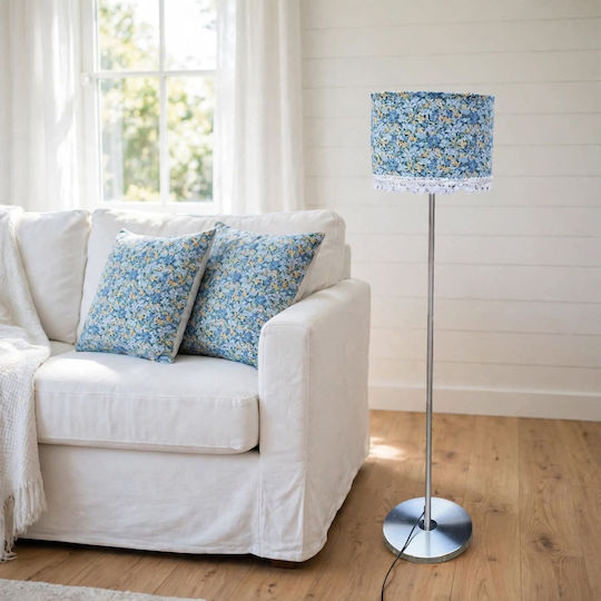 Siel Floor Lamp with Lamp Bulb Base for E27 Blue
