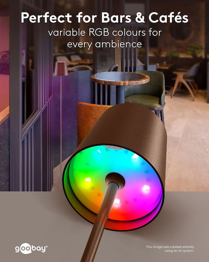 Goobay LED Floor Lamp H122cm with RGBW Light 220lm Copper