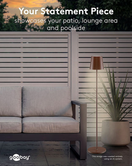 Goobay LED Floor Lamp H122cm with RGBW Light 220lm Copper