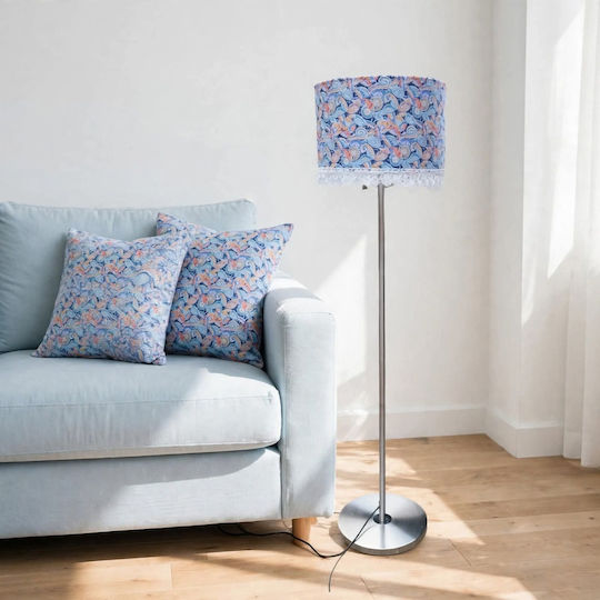 Oxygen Floor Lamp H170xW35cm. with Socket for Bulb E27 Blue
