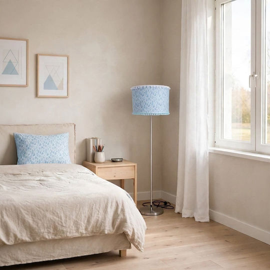 Cells Floor Lamp Dimensions H35xL1.55cm with Lamp Bulb Base for E27 Blue