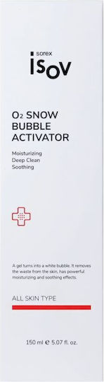 Isov O2 Snow Bubble Activator Facial Cleansing Liquid for Brightening & Moisturizing Action 150ml