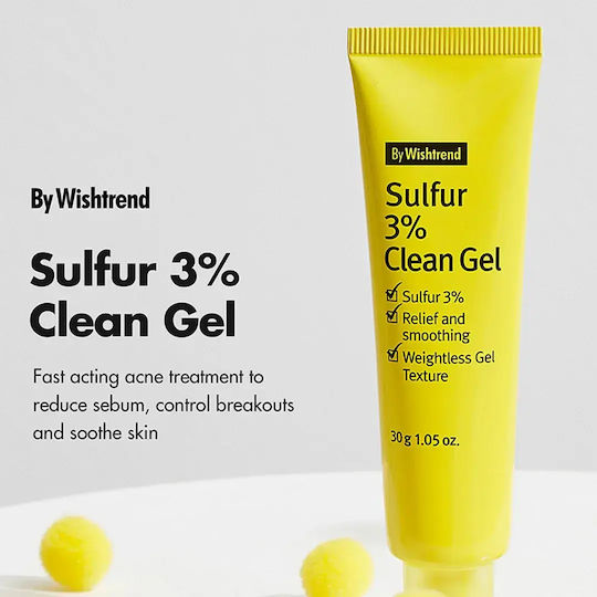 Wishtrend Sulfur 3% Gel Facial Cleanser for Oil Control & Soothing Action 30ml