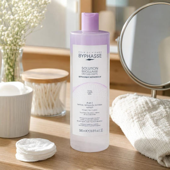 Byphasse Solution Micellaire Lotion Αφαίρεσης Αδιάβροχου Μακιγιάζ Προσώπου 500ml