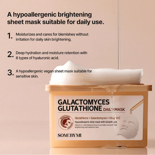 Some By Mi Galactomyces Glutathione Gesichts- & Augenmaske 30 Stück