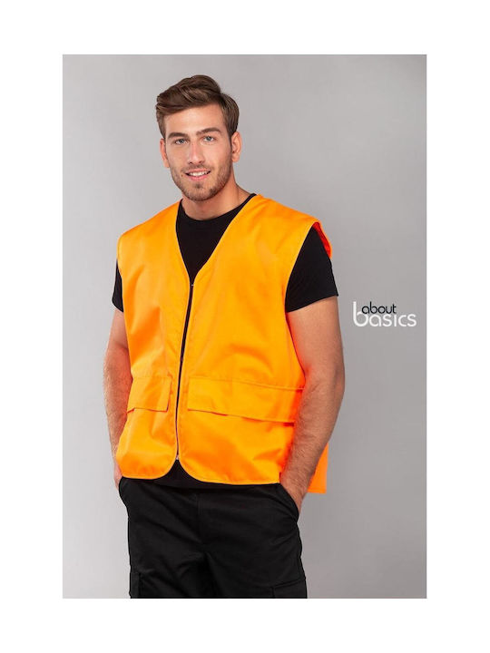 About Basics Bărbați Vestă de siguranță cu benzi reflectorizante Portocaliu