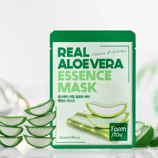 Farmstay Real Aloe Vera Essence Mask Moisturizing Sheet Mask Aloe Extract 23ml