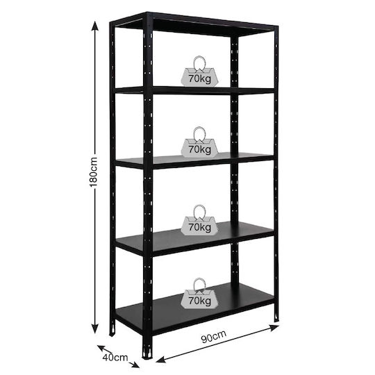 Unimac Dexion Shelf 90x40x180cm with 5 Shelves Total Load Capacity 350kg