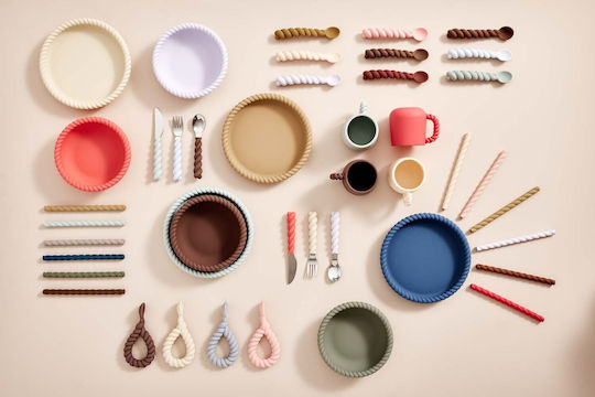 OYOY Set de mâncare pentru copii din silicon Multicolor 2buc