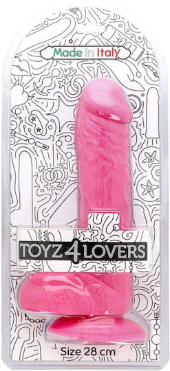 Toyz4lovers Realistisches Dildo mit Hoden und Saugnapf Fuchsie 28cm