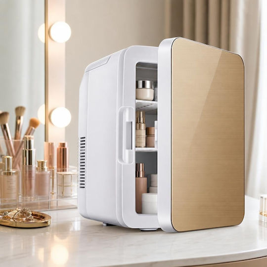 Mini-Kosmetik-Kühlschrank Flippy Dual-Funktion Heizen Kühlen Tragbar Außen 19x28x26 cm Innen 14x24x15 cm 8l Gold
