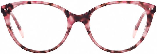 Missoni Mis 0109 Q5t Damen-Korrektionsbrille mit Kirschmuster in Pink