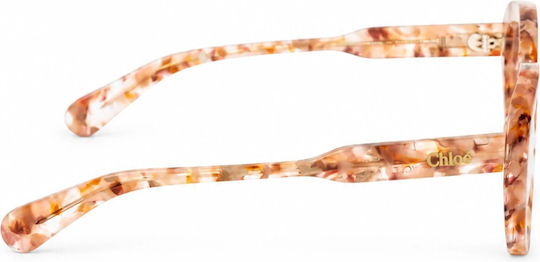 Chloé Ch0223o 005 Women's Prescription Glasses Pink Beige Transparent