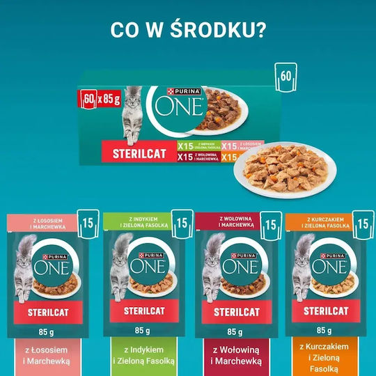 Purina One Hrană Umedă pentru Pisici Adulte 60x85gr