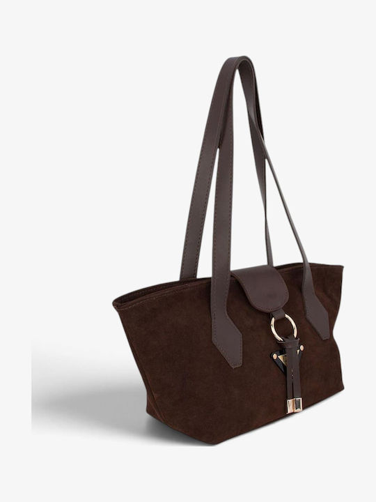 Women's Shoulder Bag Suede Brown