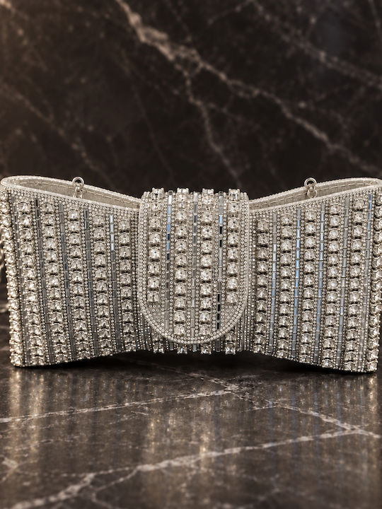 Γυναικείο Clutch Ασημί