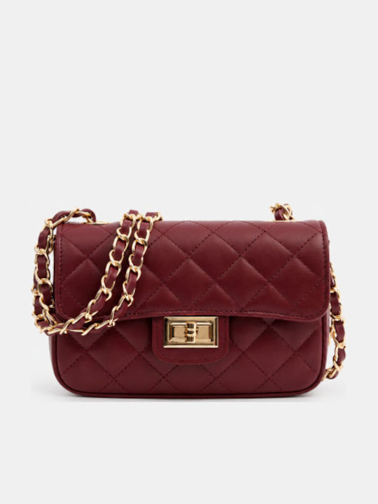 Women's Burgundy Flap Bag