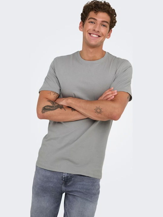 Sons Tricou Cu Mânecă Scurtă Gri Închis