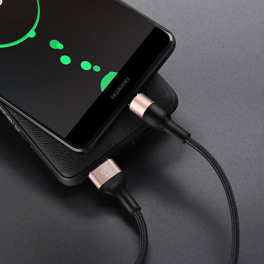 Hoco X26 Braided Cable USB-C male - USB-C Μαύρο 1m 1024