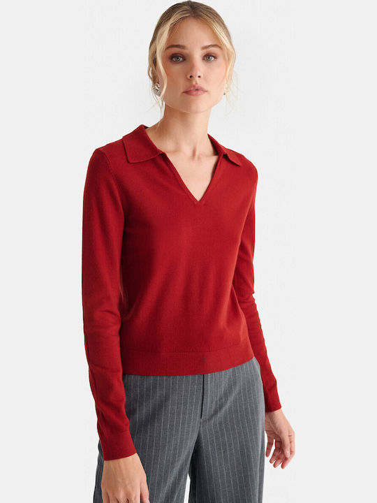 Women's Long Sleeve Blouse Red