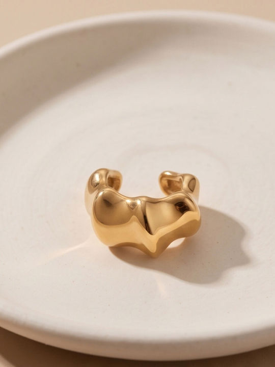 Earring 59-554 Ear Cuffs Steel Gold 1 Piece