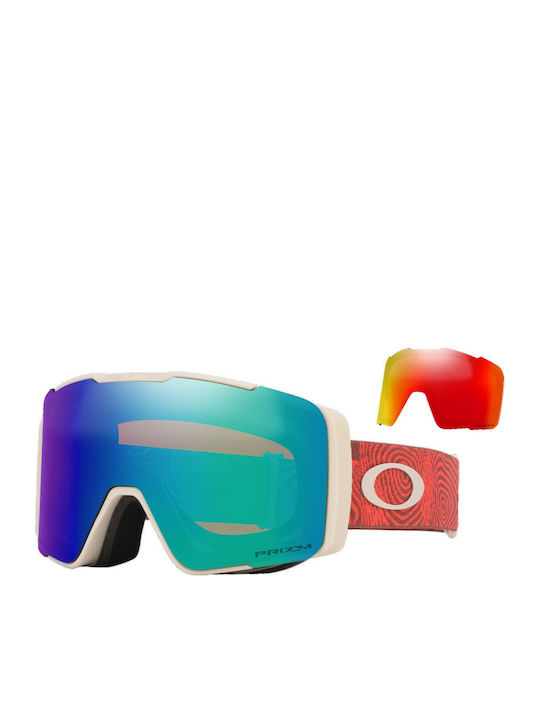 Oakley Snow Ochelari de Schi și Snowboard pentru Adulți Bej cu Lentilă Gri