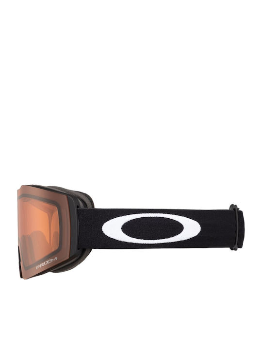 Oakley Fall Line XM OO7103-17 Mască de Schi și Snowboard pentru Adulți Neagră cu Lentilă Portocalie