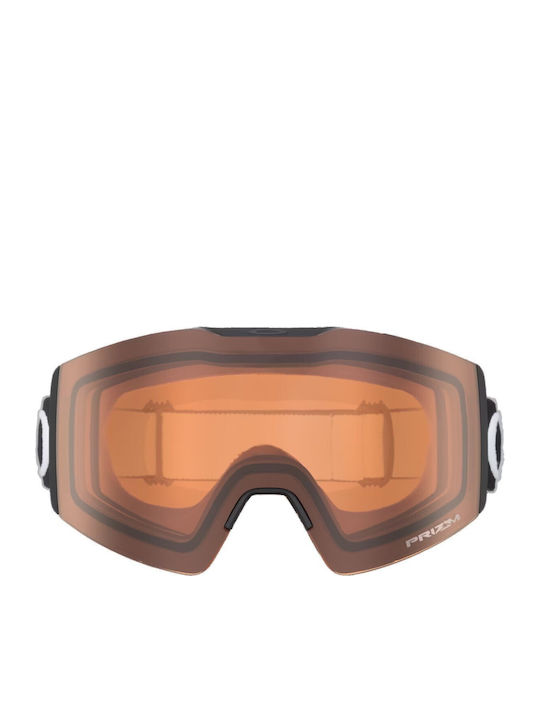 Oakley Fall Line XM OO7103-17 Mască de Schi și Snowboard pentru Adulți Neagră cu Lentilă Portocalie