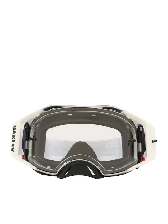 Oakley Airbrake Mx Mască Pentru Adulți Albă cu Lentilă Transparentă