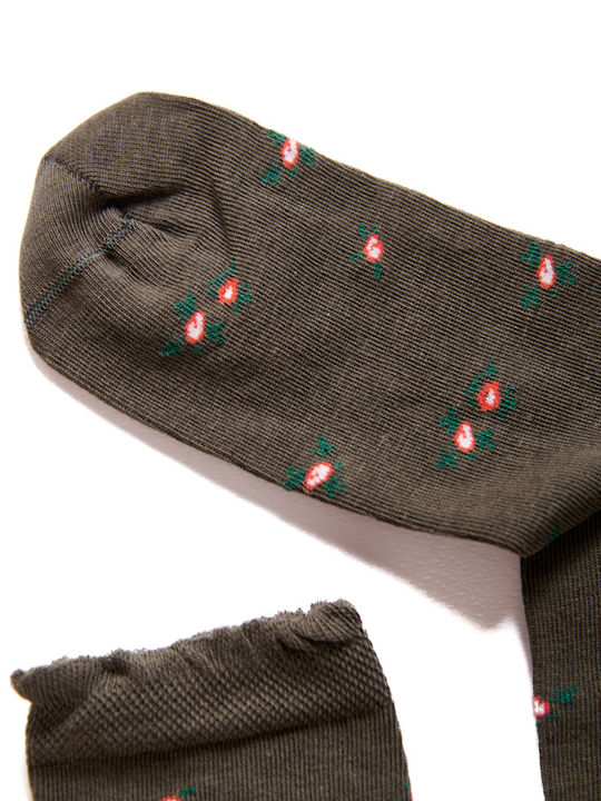 Κάλτσες Γυναικείες Me-we Λουλουδάκια Χακί Κάλτσες Γυναικείες Me-we Λουλουδάκια Χακί