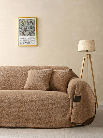 Beauty Home 8832 Ριχτάρι Πολυθρόνας Chenille 175x180εκ. Άμμου