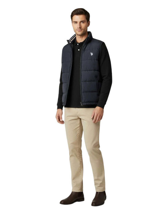 Sleeveless Blue Puffer Jacket