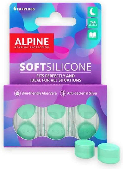 Alpine Softsilicon Ωτοασπίδες Σιλικόνης για Κολύμβηση 2τμχ