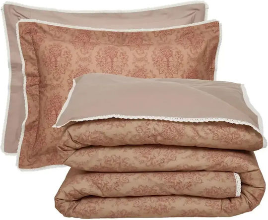 Das Home Double Quilt with Hollowfiber Filling 240x220cm Prestige Orange